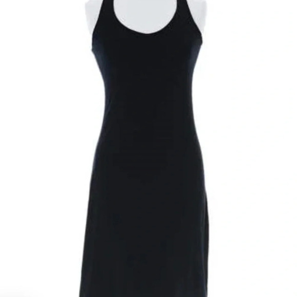 Willow Knit by Pine Cone Hill Racerback Bamboo Tank Black Dress Size Medium - Picture 1 of 5